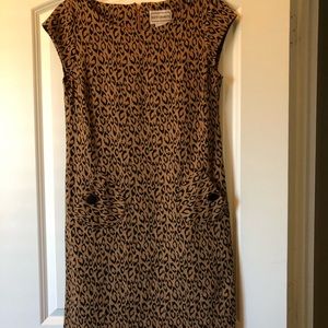 Leopard print knit dress